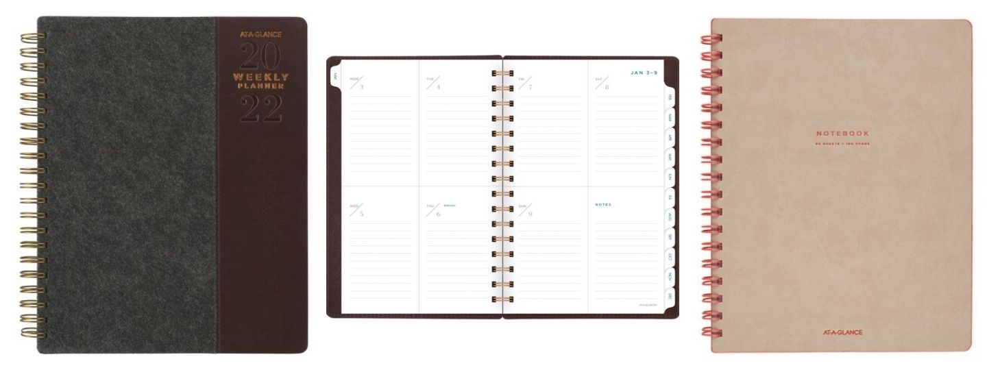 Signature Collection weekly monthly planner inside planner view and notebook