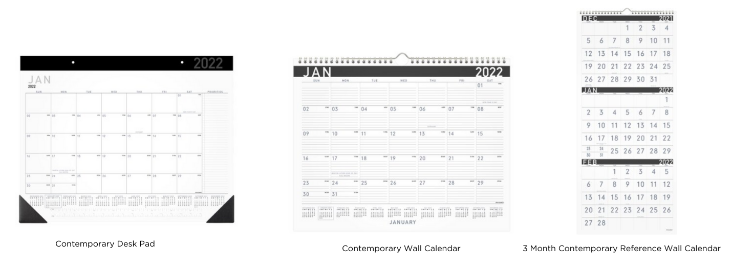 Contemporary Calendars