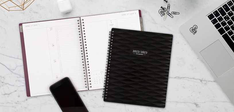 The Elevation Collection of Planners, black with pattern