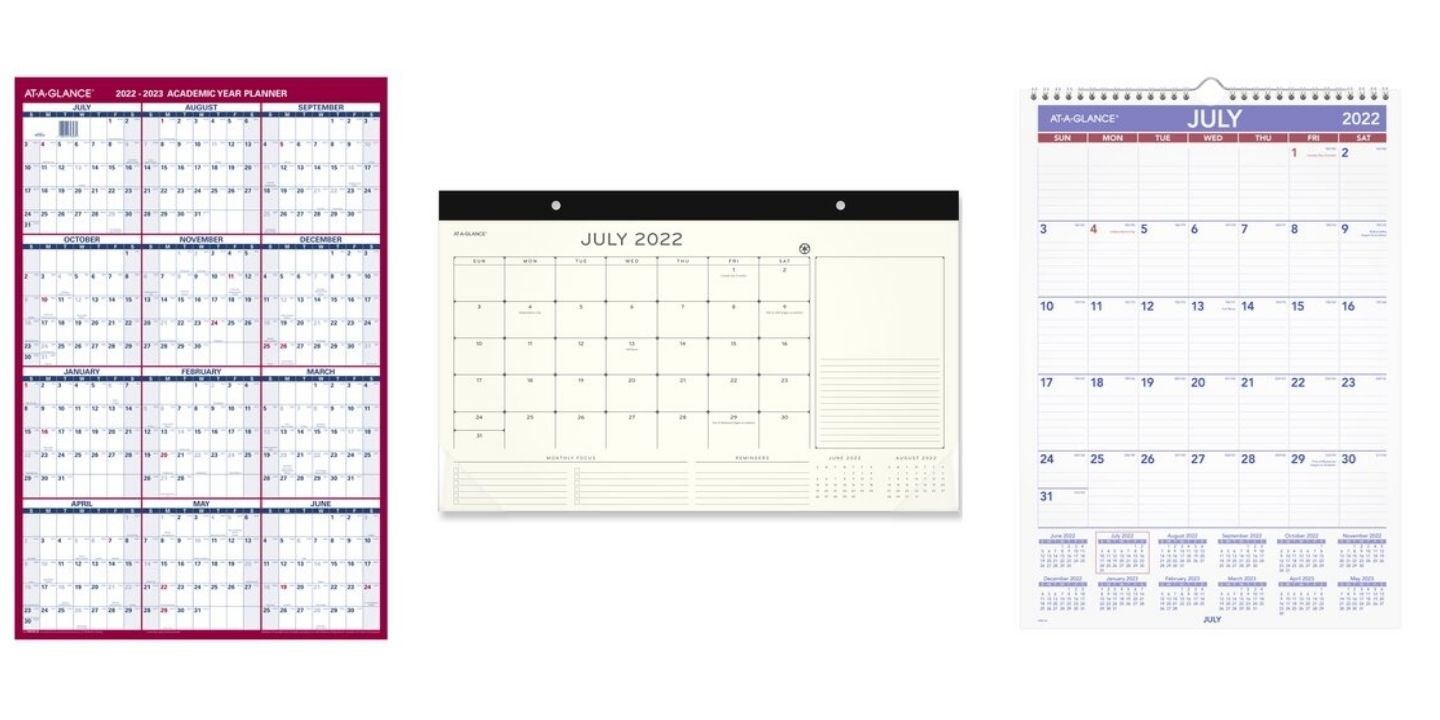 wall calendars, desk calendars and desk pads