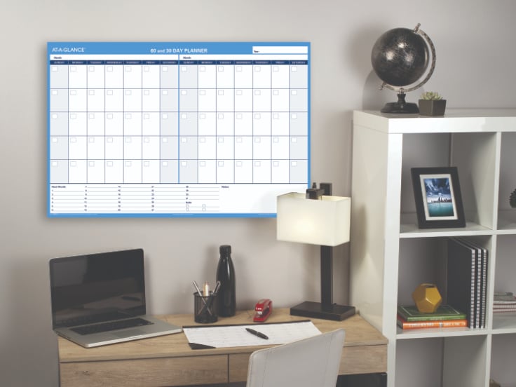 Horizontal Erasable wall calendar 